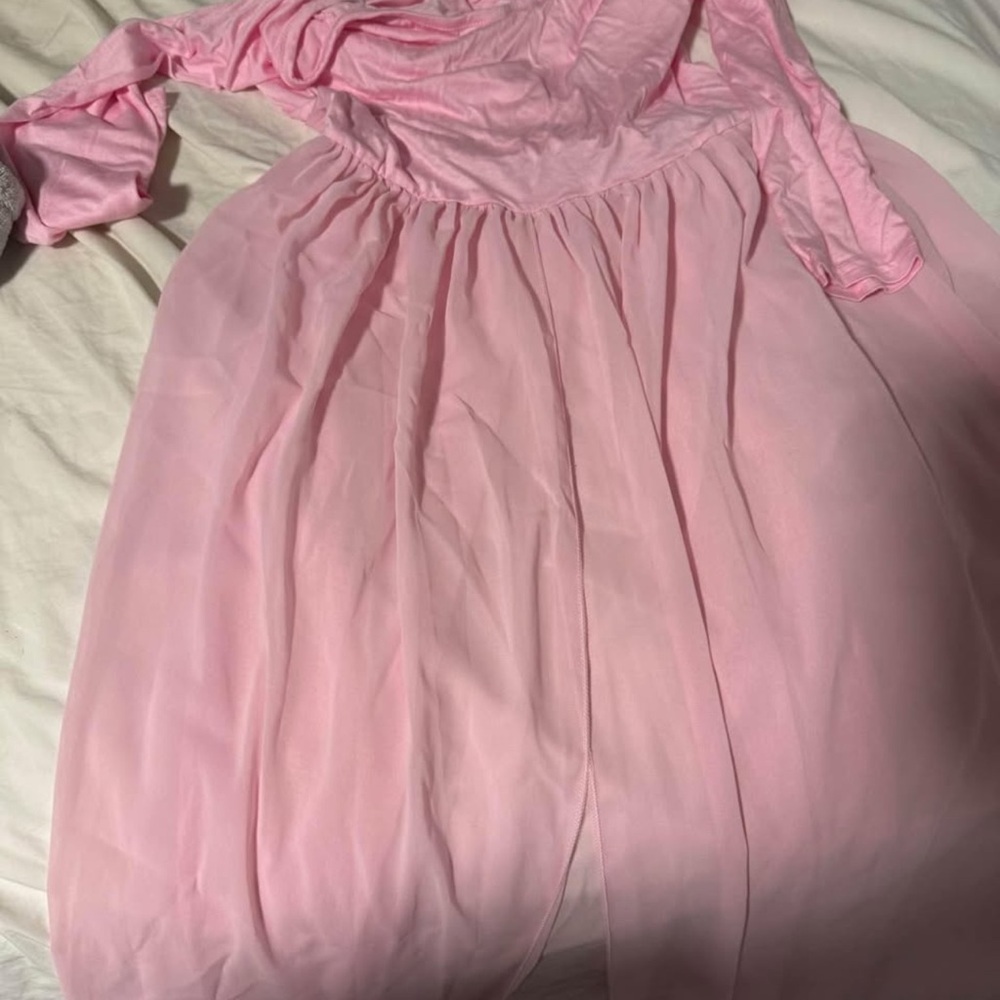 Pink Maternity Dress and Head Piece